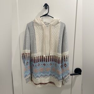 Oversized knitted Anthropologie daily practice hoodie size medium